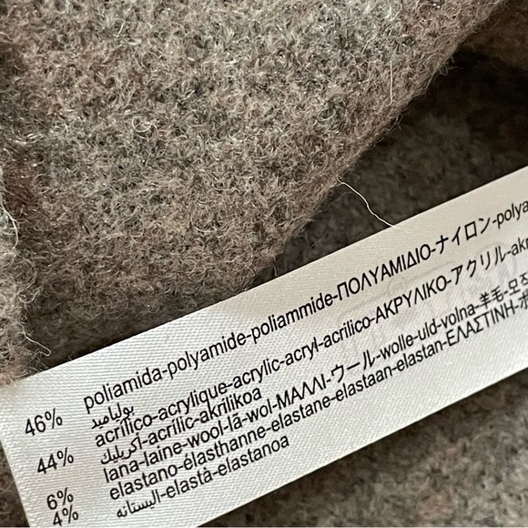 Zara, Taupe/Gray Two Button Cardigan Sweater, Size M - Picture 4 of 7